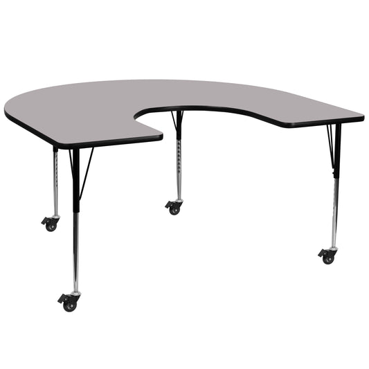 60x66 HRSE Grey Activity Table XU-A6066-HRSE-GY-T-A-CAS-GG