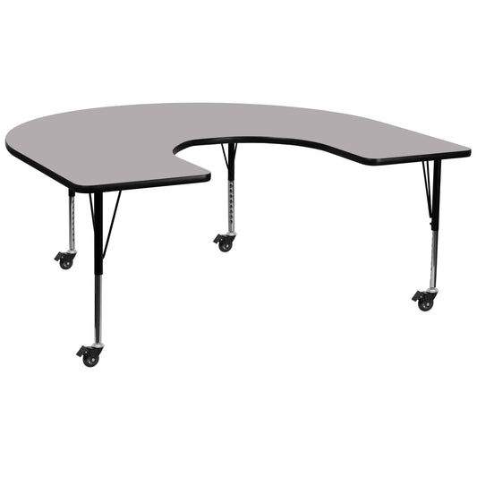 60x66 HRSE Grey Activity Table XU-A6066-HRSE-GY-T-P-CAS-GG
