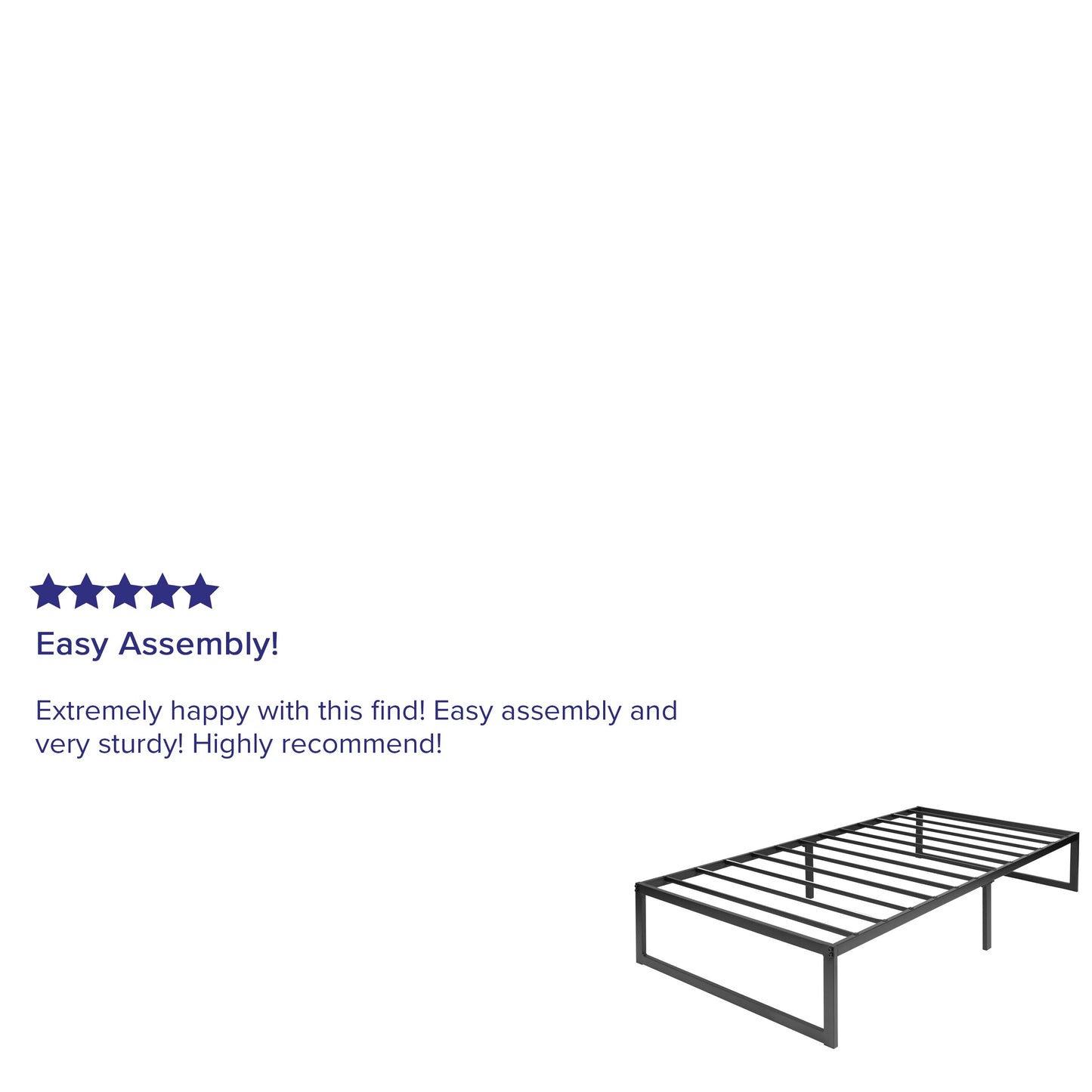 14 Inch Full Metal Bed Frame XU-BD10001-GG