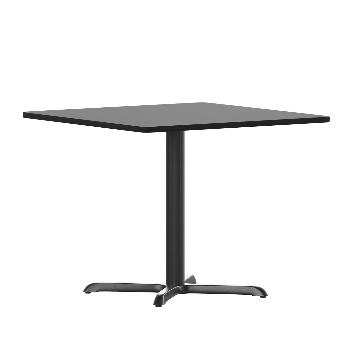 36SQ Black Table-30x30 X-Base XU-BLKTB-3636-T3030-GG