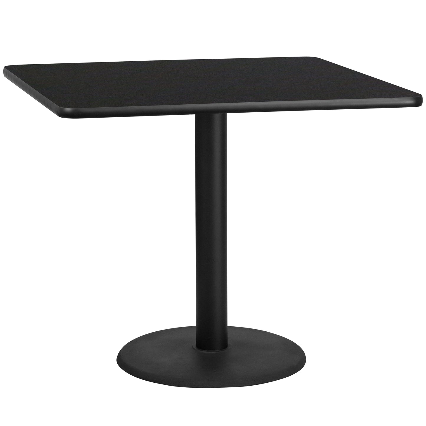 42SQ Black Table-24RD Base XU-BLKTB-4242-TR24-GG