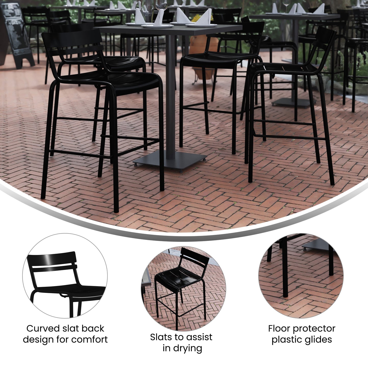 Steel Bar Stool XU-CH-10318-B