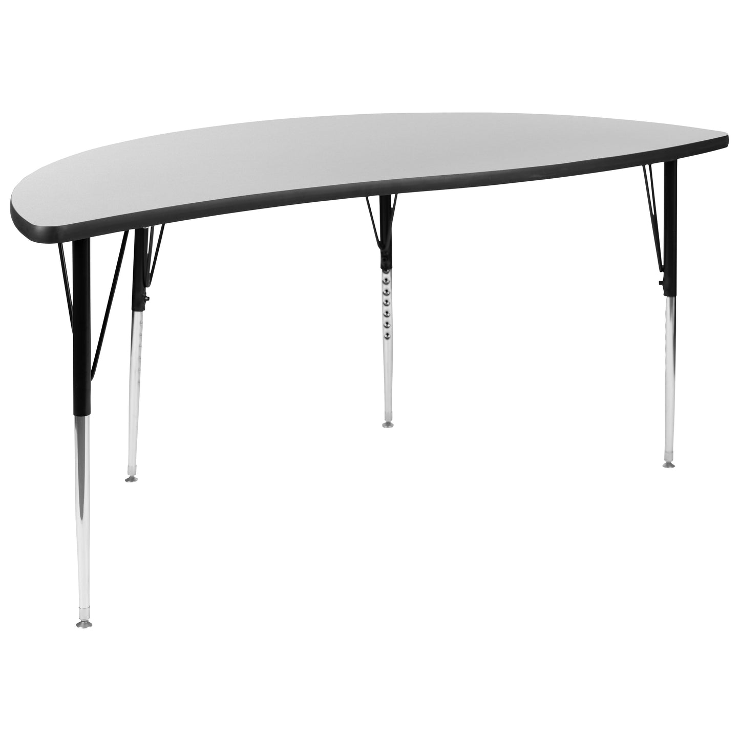 86" Oval Wave Grey Table Set XU-GRP-18CH-A3060CON-60-GY-T-A-GG