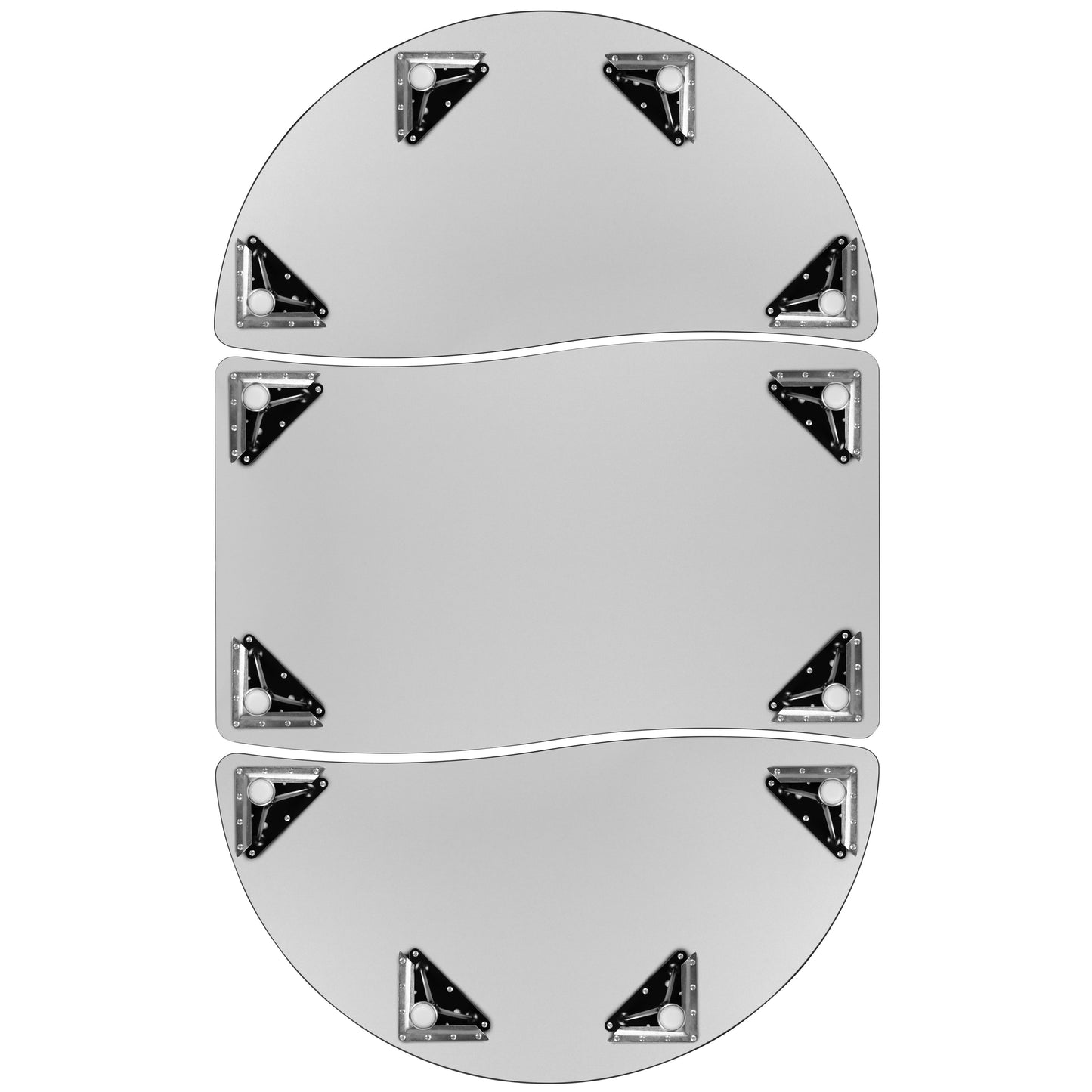 3PC 76" Oval Oak Table Set XU-GRP-A3048CON-48-OAK-T-P-GG