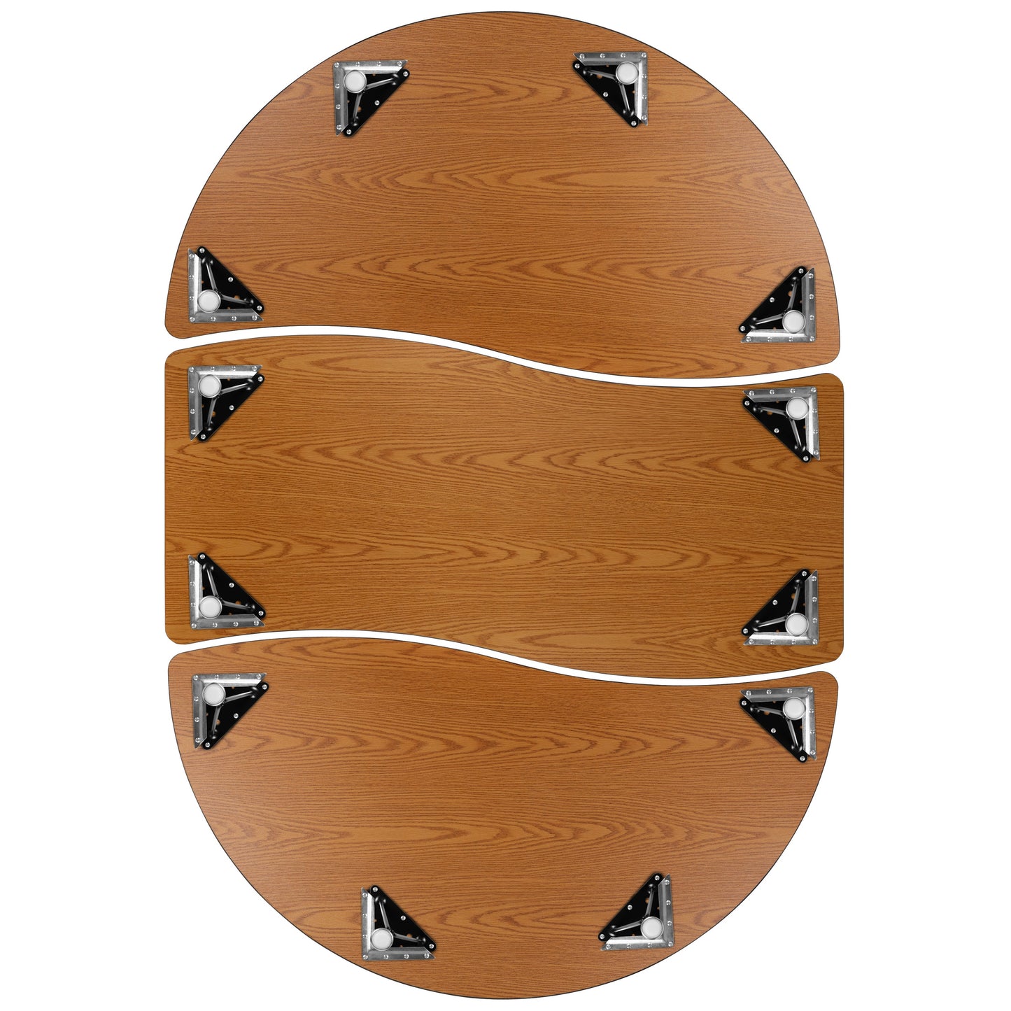 3PC 86" Oval Grey Table Set XU-GRP-A3060CON-60-GY-T-A-GG