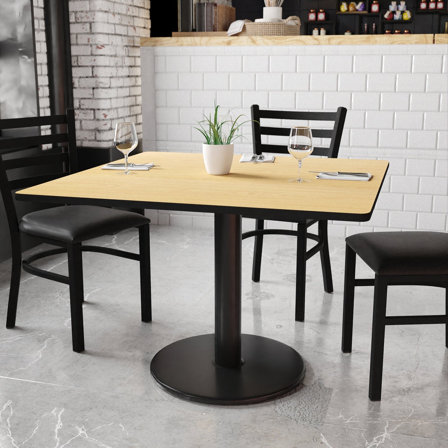 42SQ NA Laminate Table-RD Base XU-NATTB-4242-TR24-GG