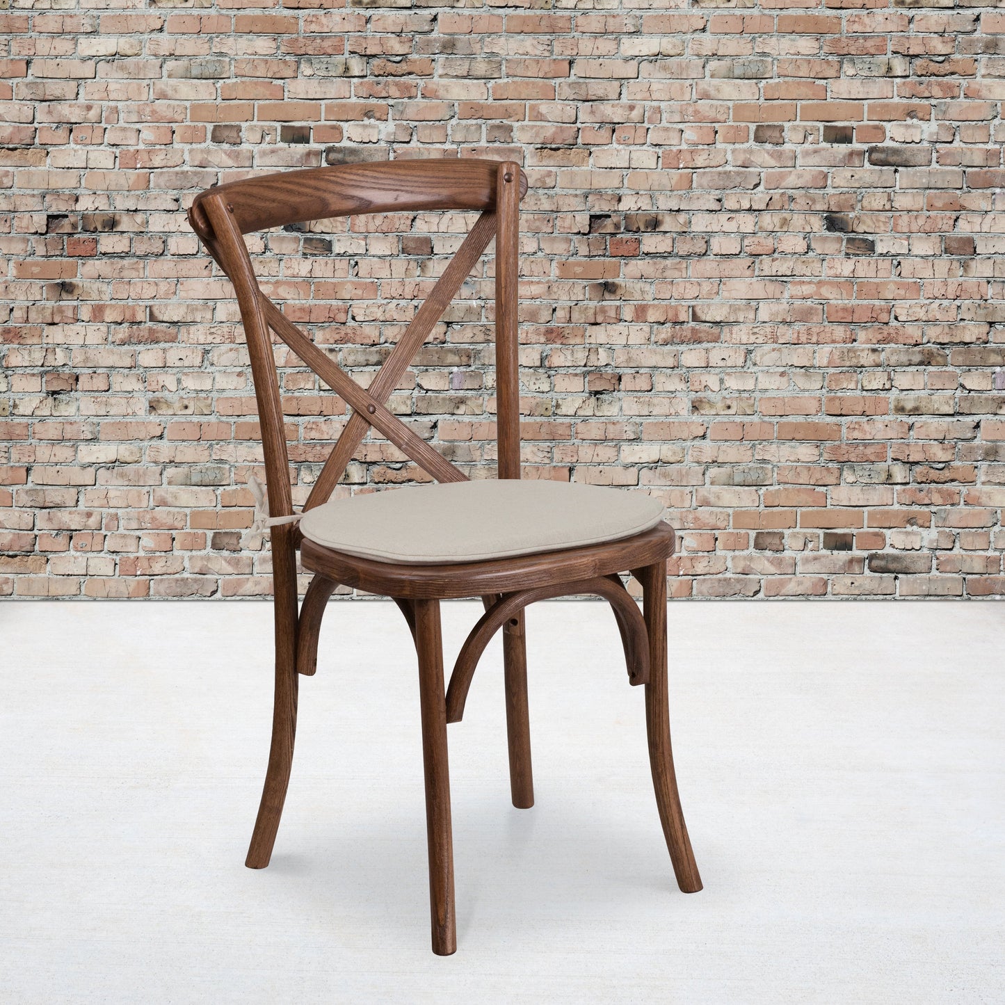 Pecan Cross Back Chair XU-X-PEC-NTC-GG