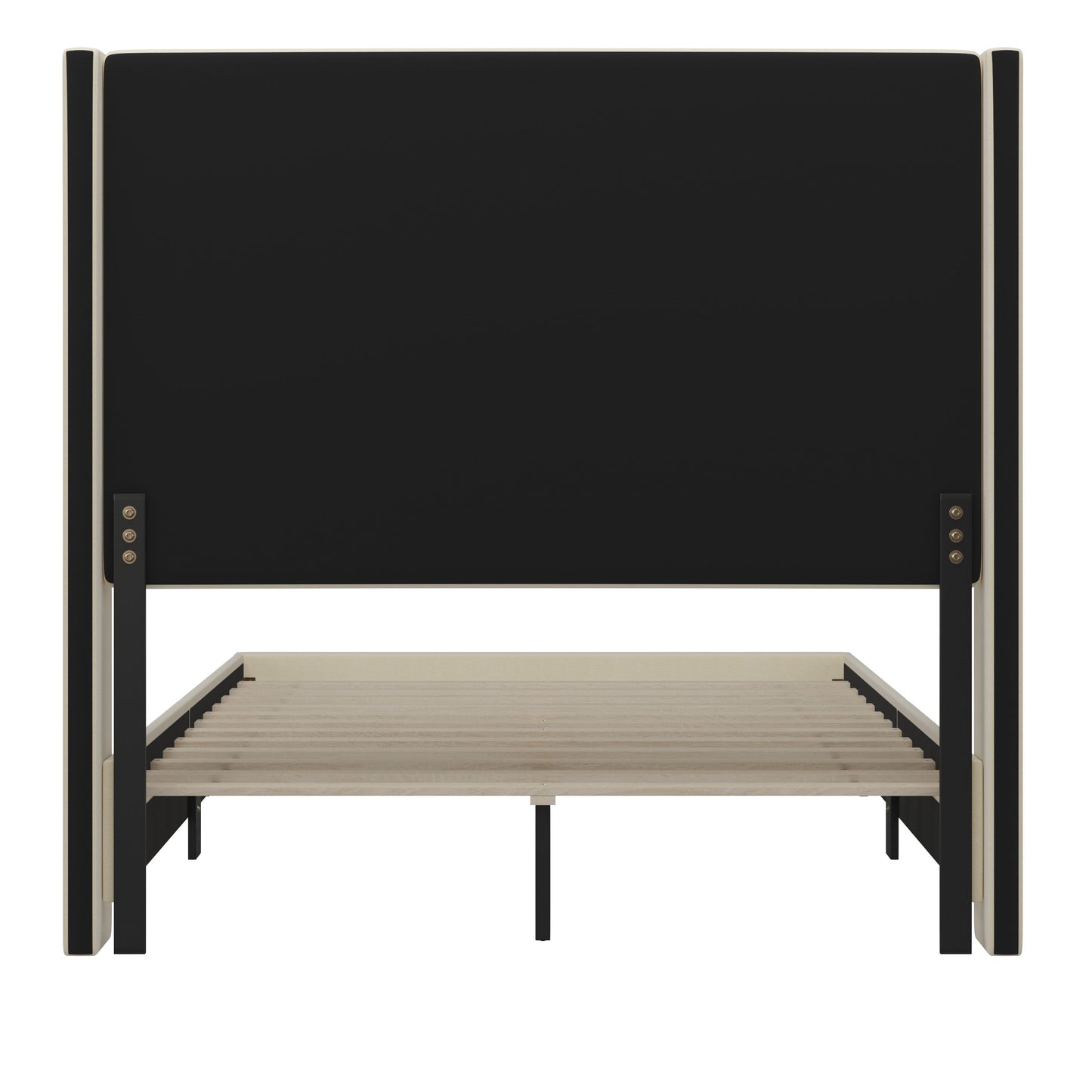 Beige Full Size Platform Bed YK-1077-BEIGE-F-GG