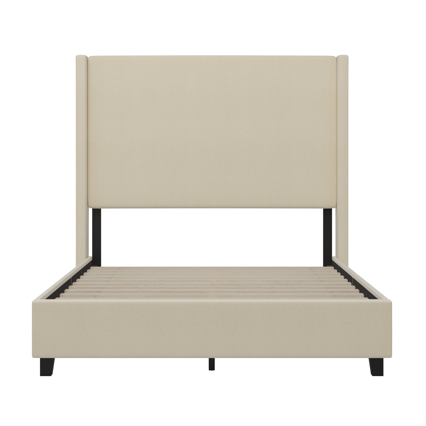 Beige Full Size Platform Bed YK-1077-BEIGE-F-GG