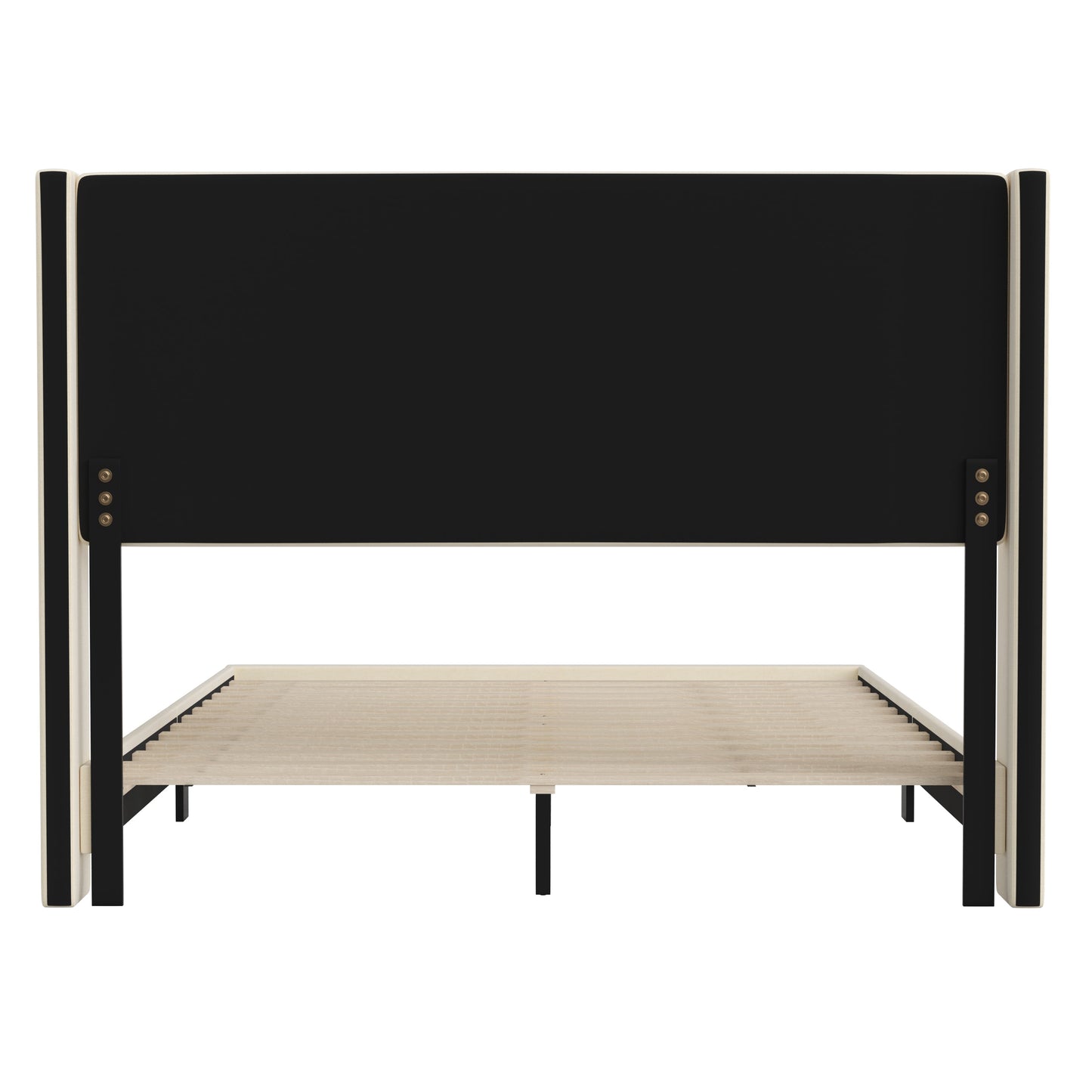 Beige Queen Platform Bed YK-1078-BEIGE-Q-GG