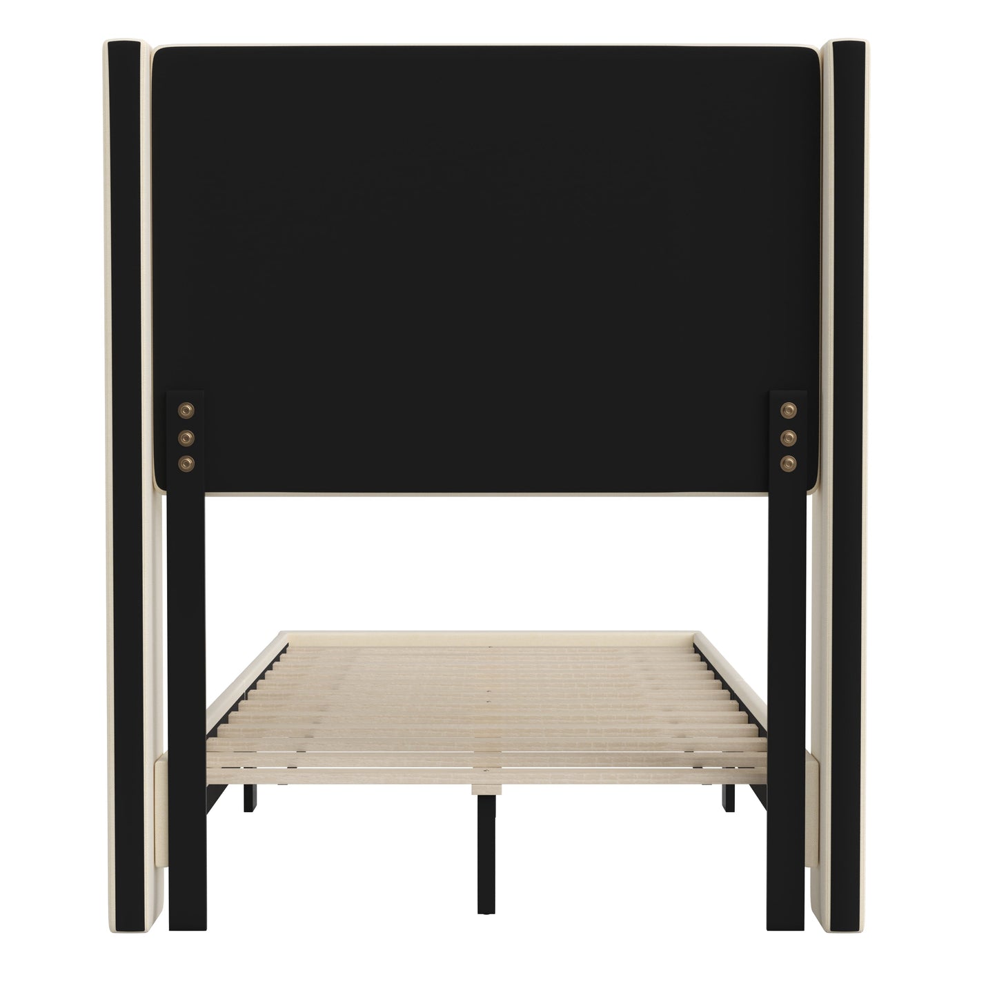 Beige Twin Platform Bed YK-1078-BEIGE-T-GG