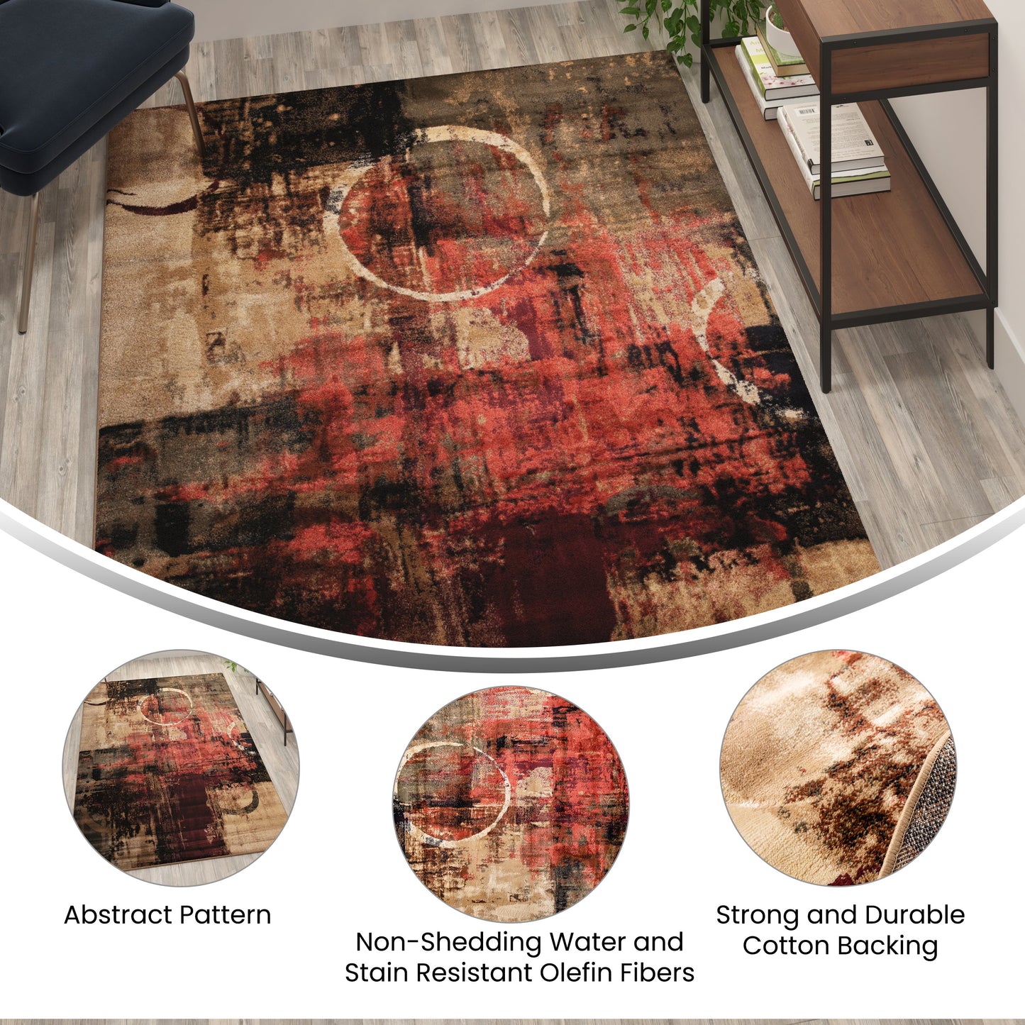 5x7 Abstract Area Rug YK-A811A-D8571-57-GR-GG