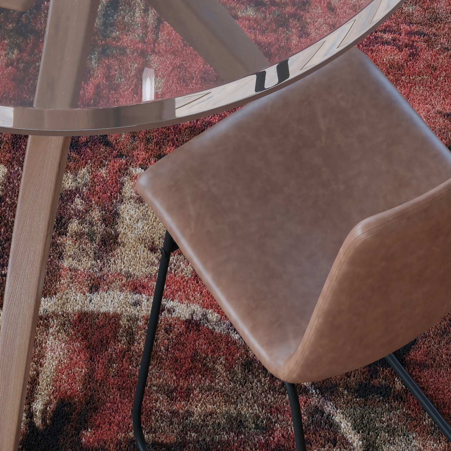 8x8 Round Abstract Area Rug YK-A811A-D8571-8R-GR-GG