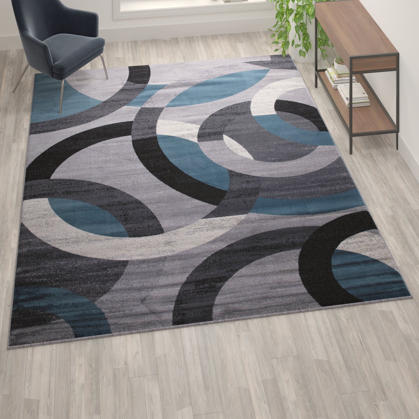 8x10 Blue/Gray Area Rug YK-F968B-D9826-810-BL-GG