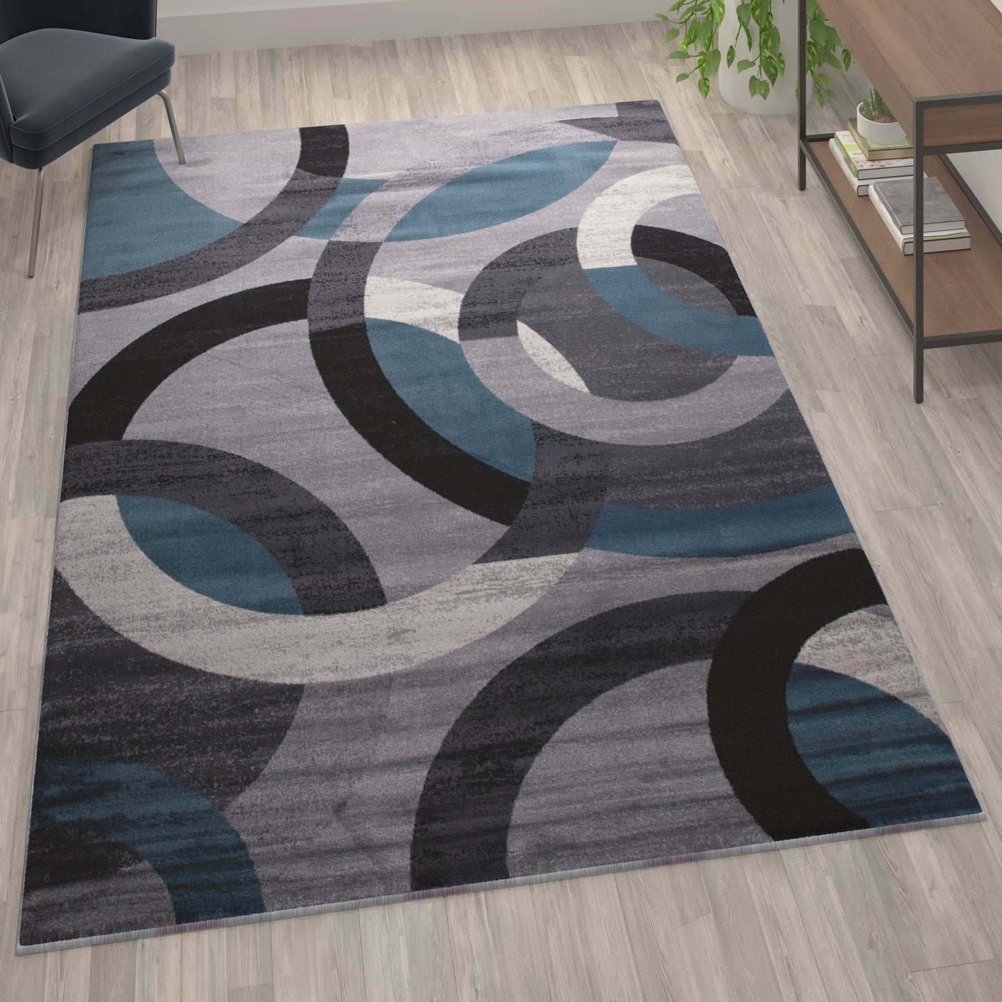 6x9 Blue/Gray Area Rug YK-F968B-D9826-96-BL-GG