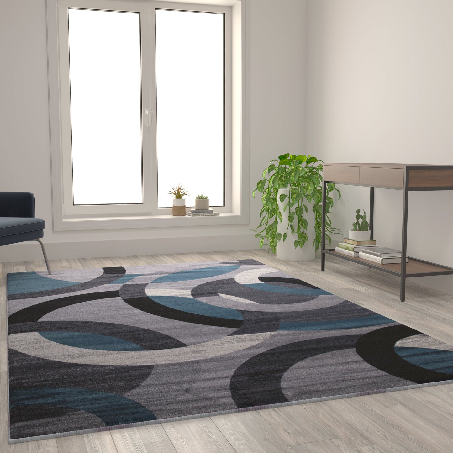 6x9 Blue/Gray Area Rug YK-F968B-D9826-96-BL-GG