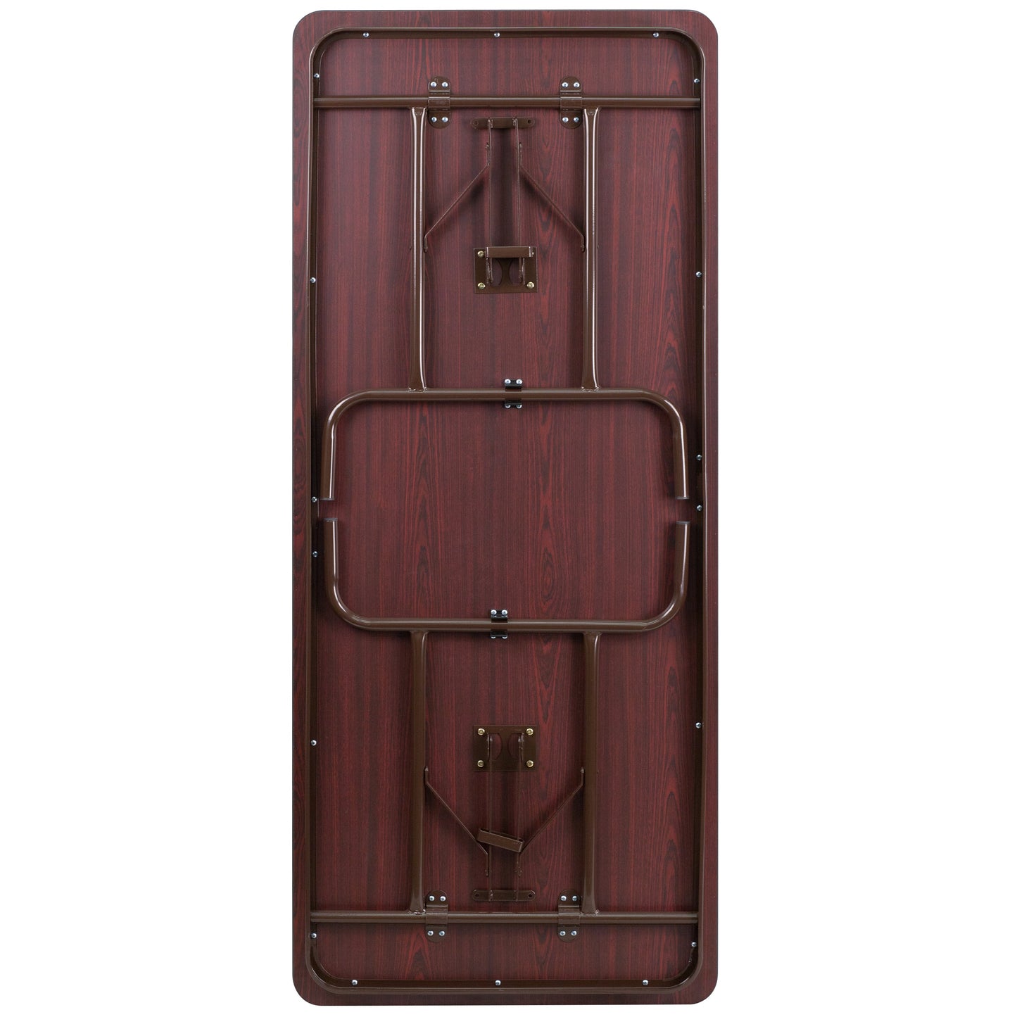 30x72 Mahogany Wood Fold Table YT-3072-MEL-WAL-GG