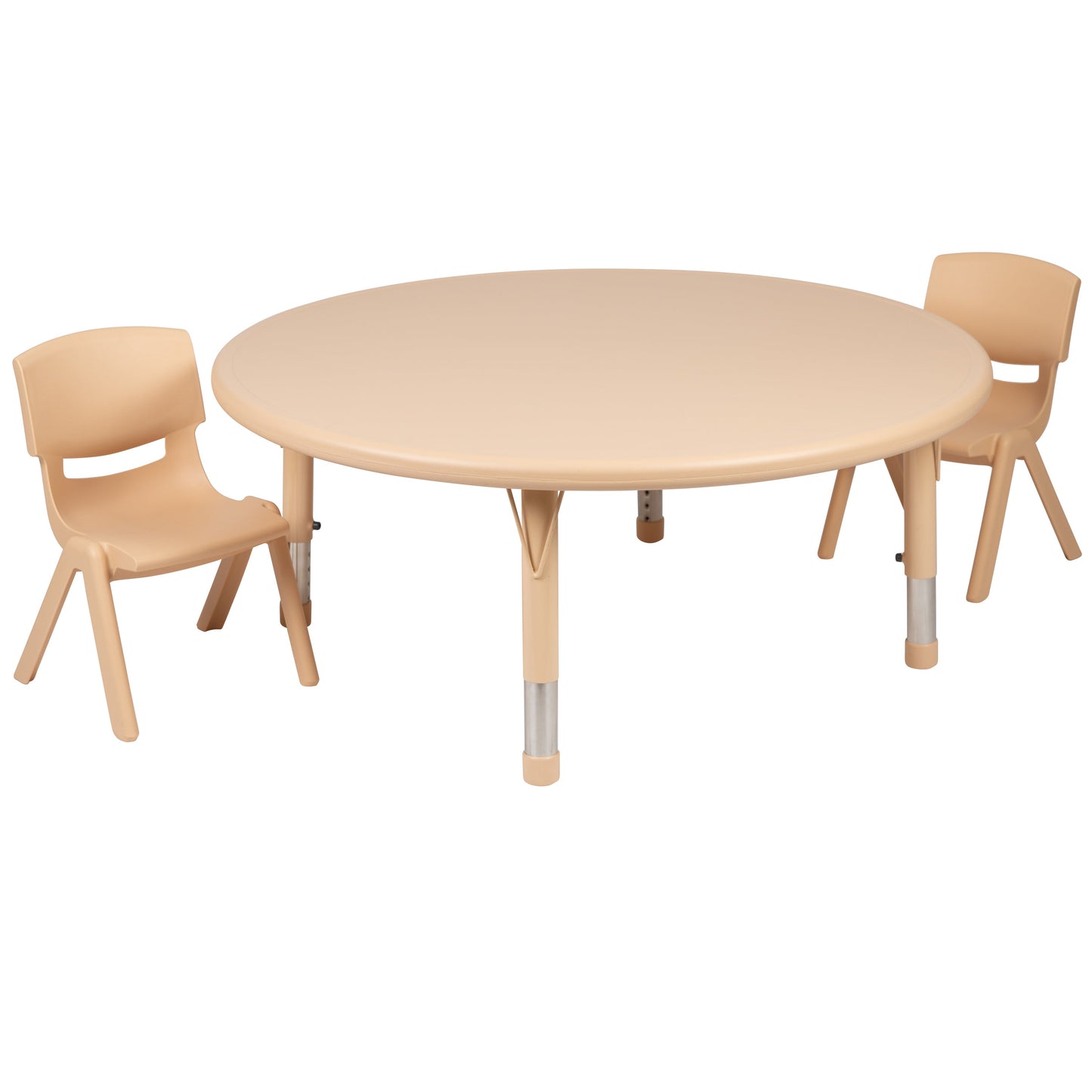 45RD Natural Kids Table Set YU-YCX-0053-2-ROUND-TBL-NAT-R-GG