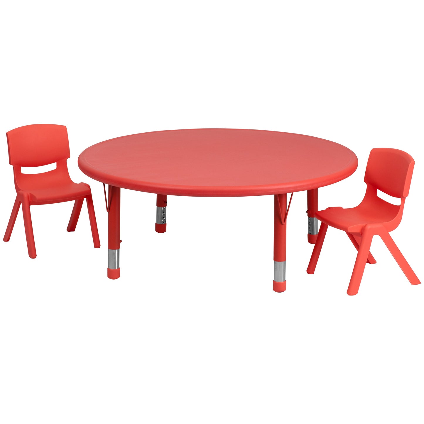 45RD Red Activity Table Set YU-YCX-0053-2-ROUND-TBL-RED-R-GG