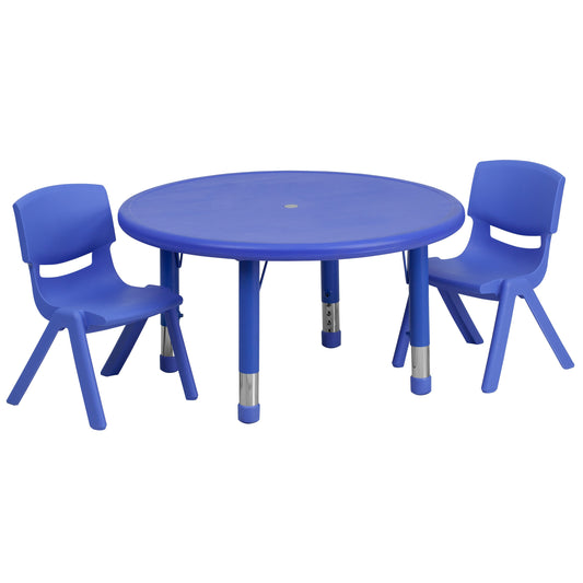 33RD Blue Activity Table Set YU-YCX-0073-2-ROUND-TBL-BLUE-R-GG