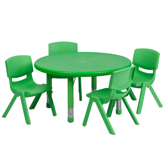 33RD Green Activity Table Set YU-YCX-0073-2-ROUND-TBL-GREEN-E-GG