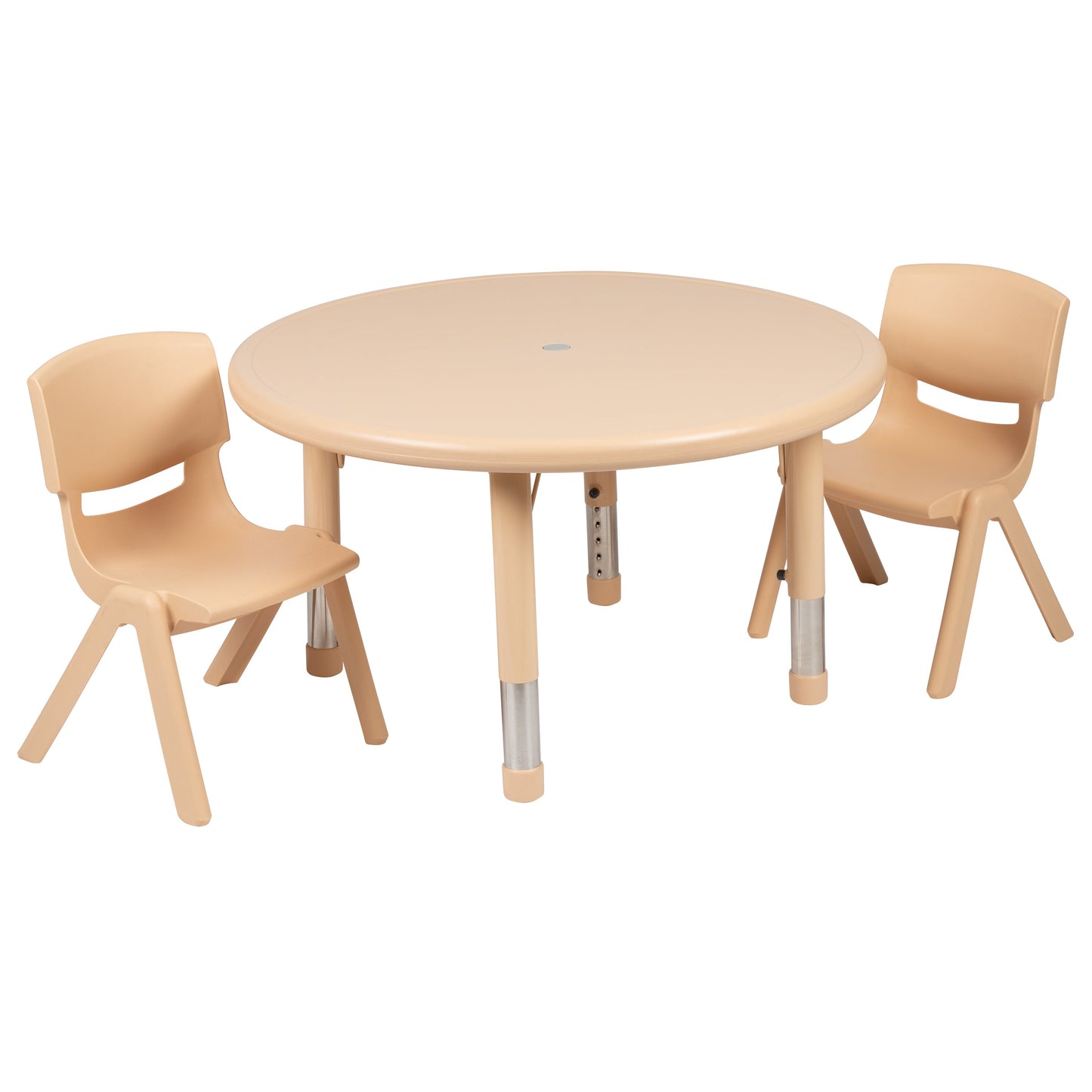 33RD Natural Kids Table Set YU-YCX-0073-2-ROUND-TBL-NAT-R-GG