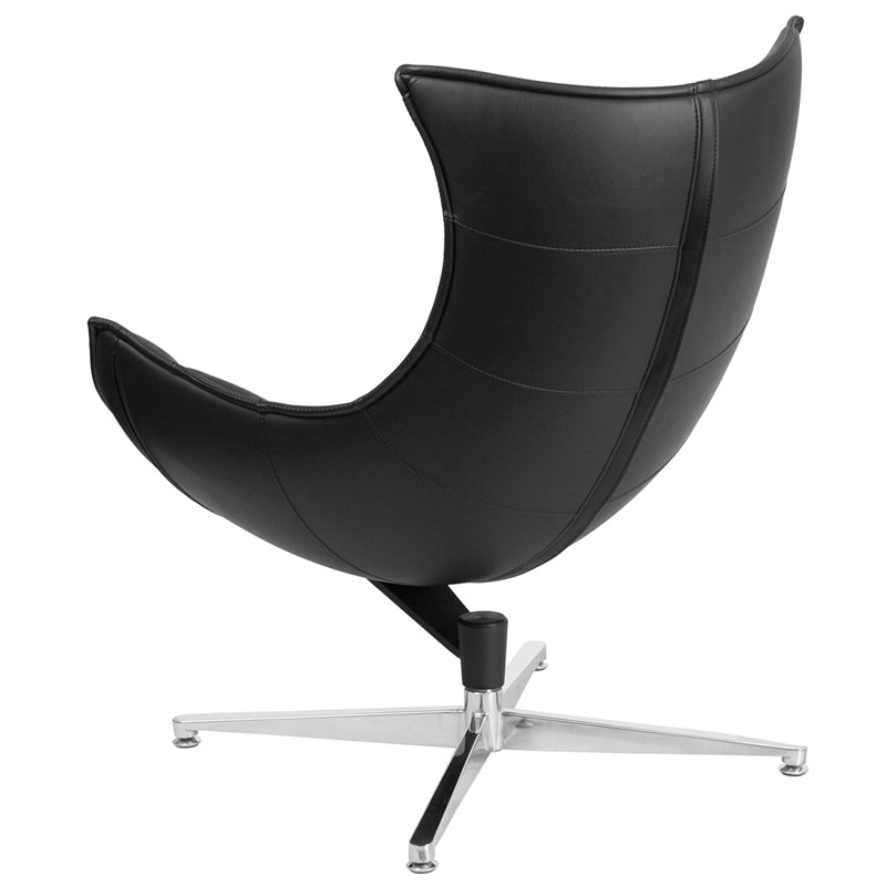 Black Leather Cocoon Chair ZB-31-GG