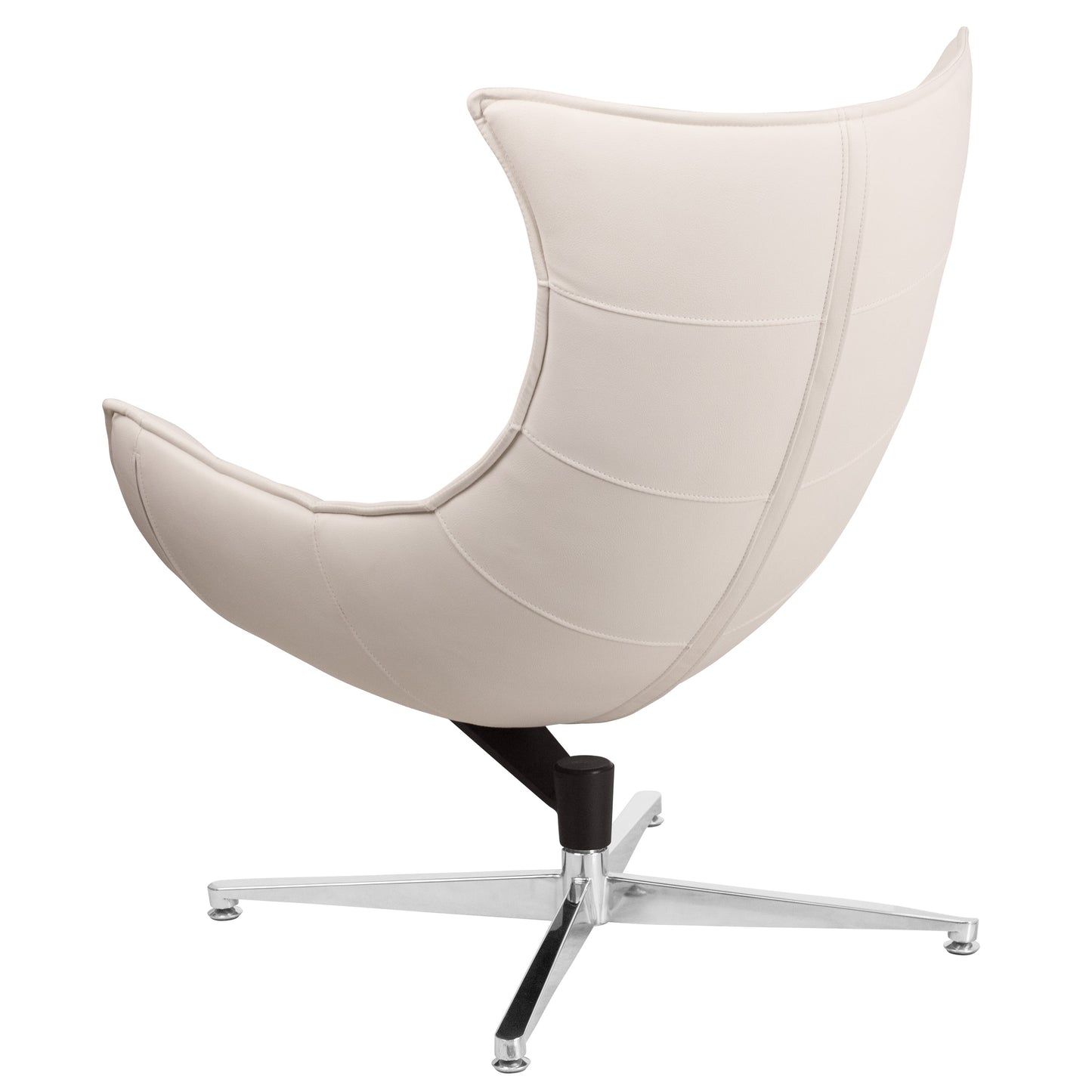 White Leather Cocoon Chair ZB-32-GG