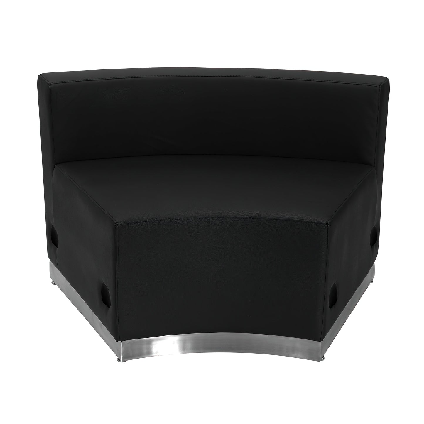 Black Concave Leather Chair ZB-803-INSEAT-BK-GG