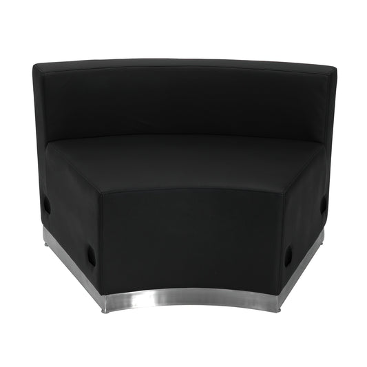 Black Concave Leather Chair ZB-803-INSEAT-BK-GG