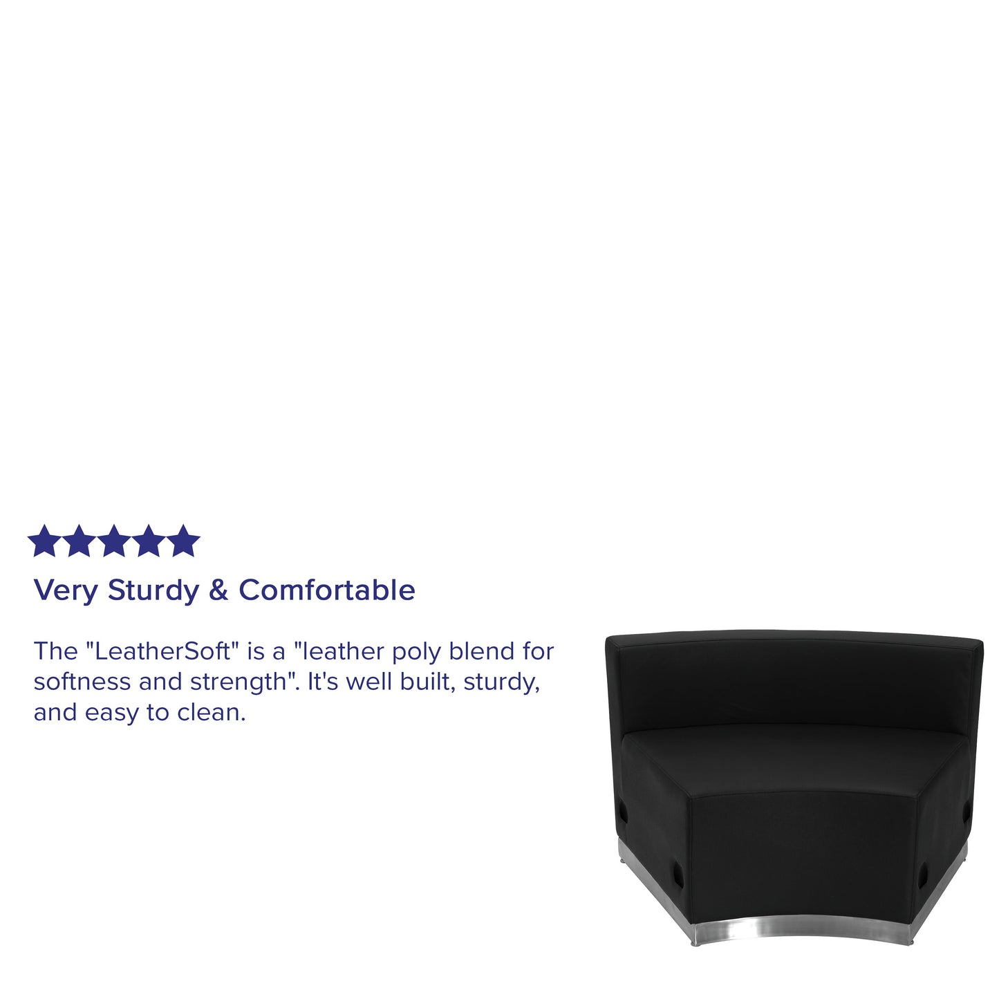 Black Concave Leather Chair ZB-803-INSEAT-BK-GG