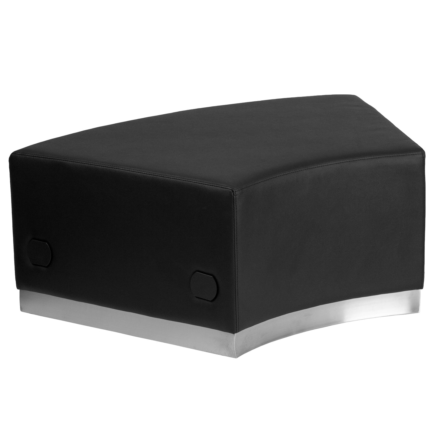 Black Leather No Back Chair ZB-803-SEAT-BK-GG