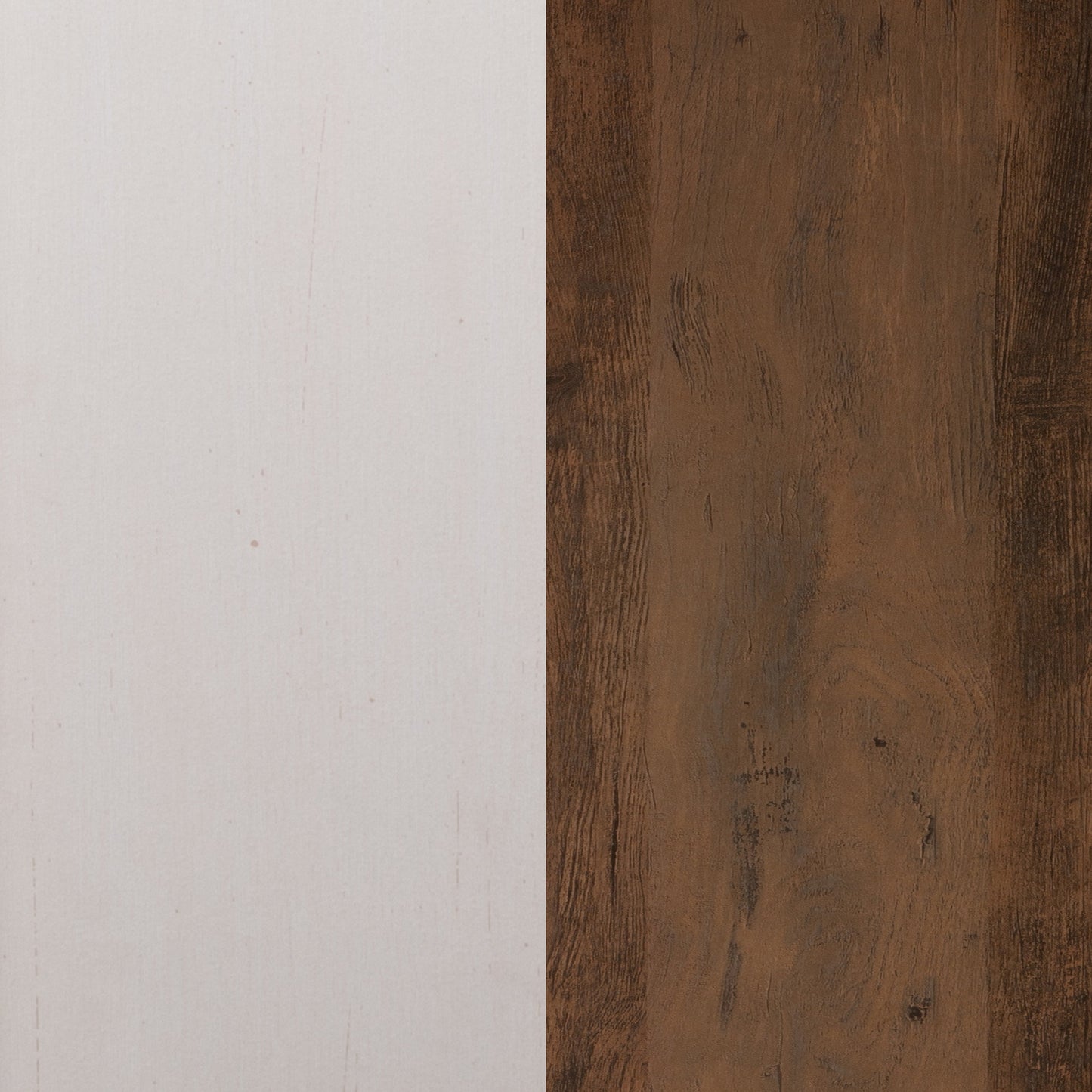 60" Coastal Gray and White/Rustic TV Stand ZG-025