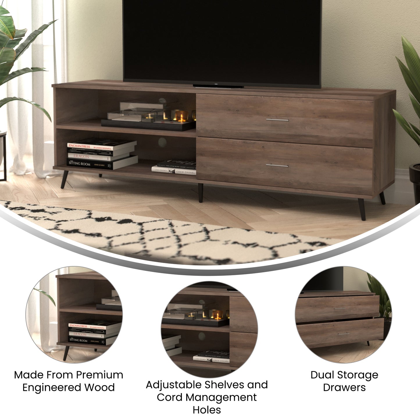 60" Storage TV Stand ZG-028