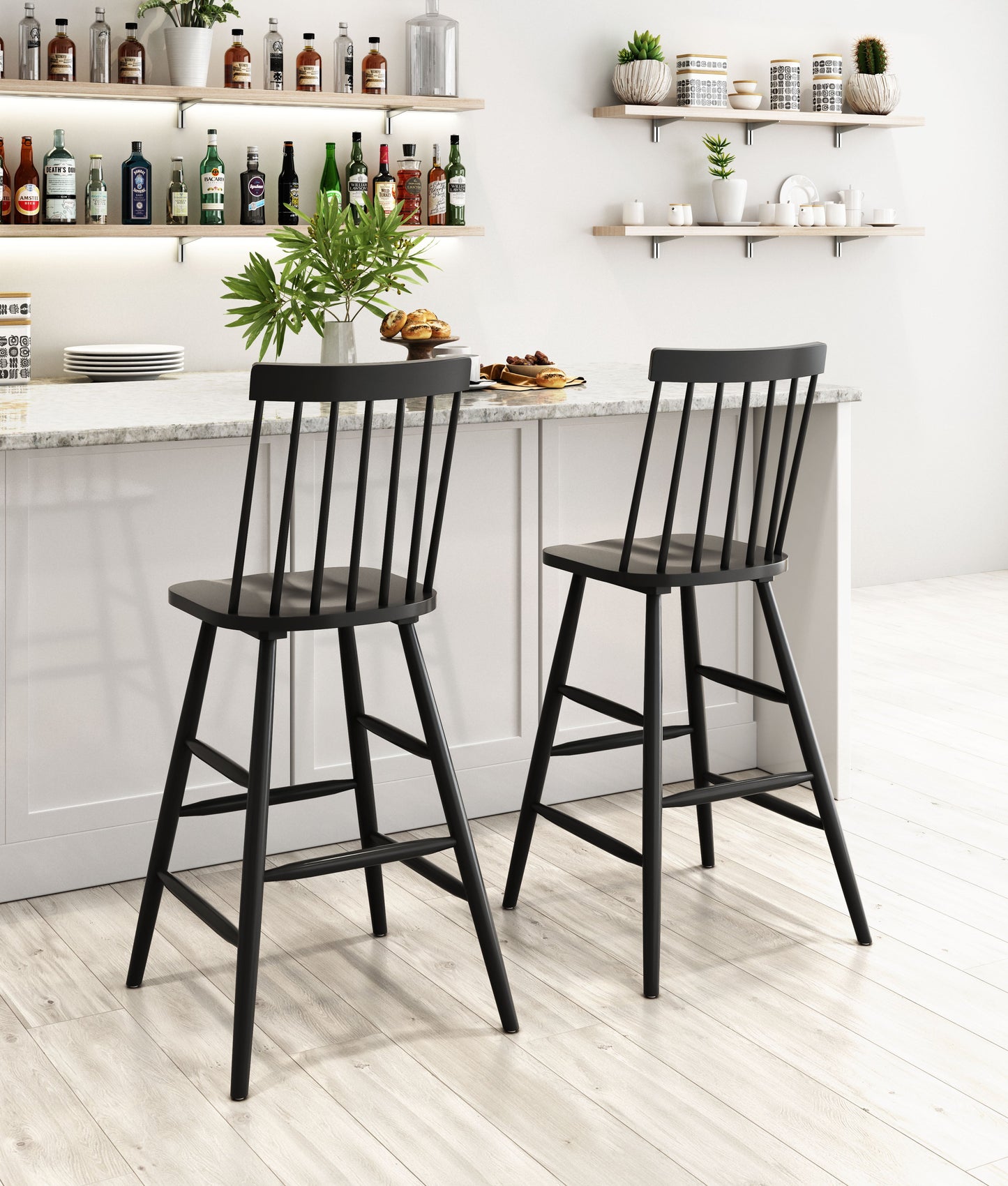 Ashley Barstool (Set of 2) Black