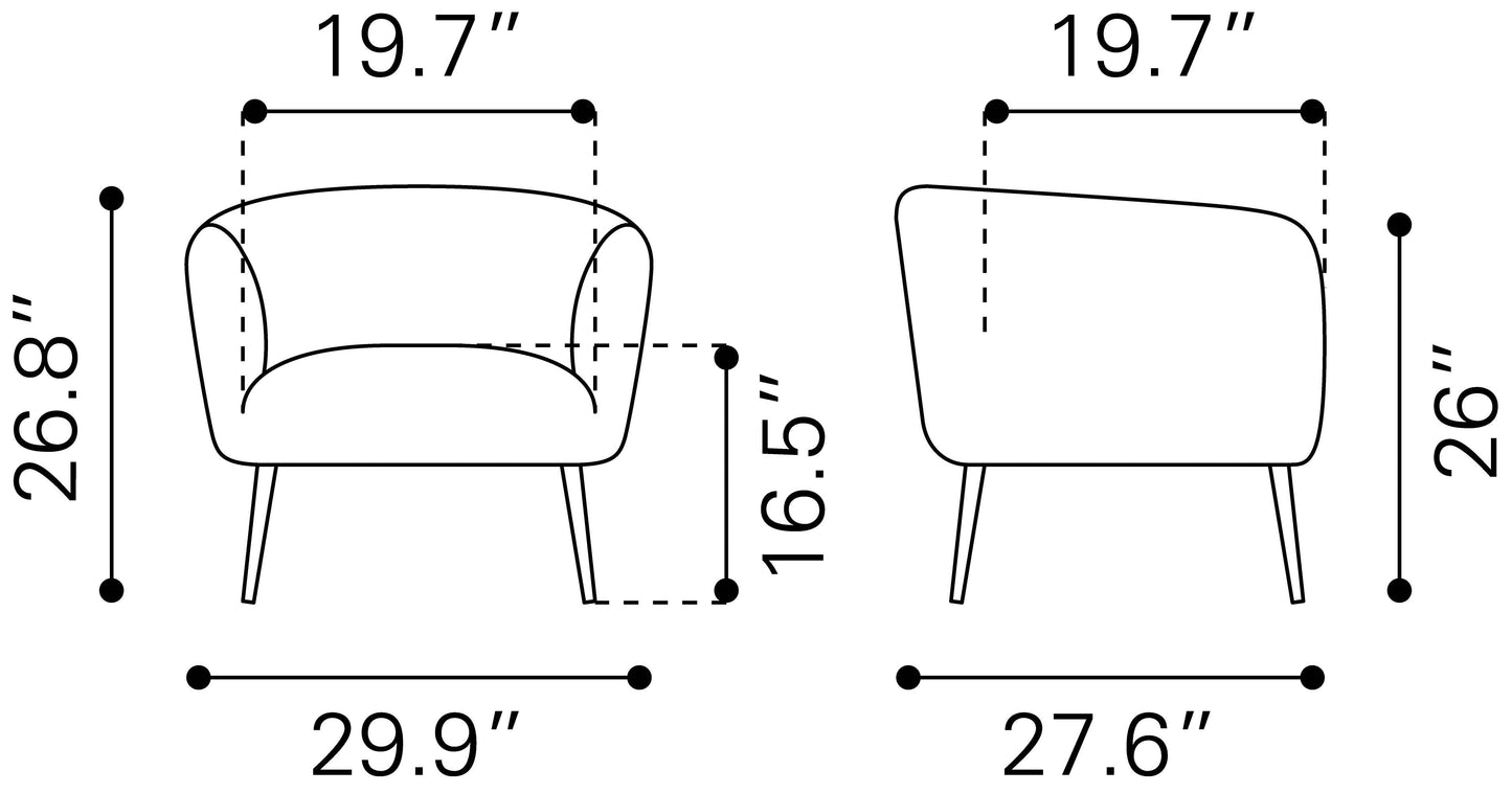 Deco Accent Chair Beige & Gold