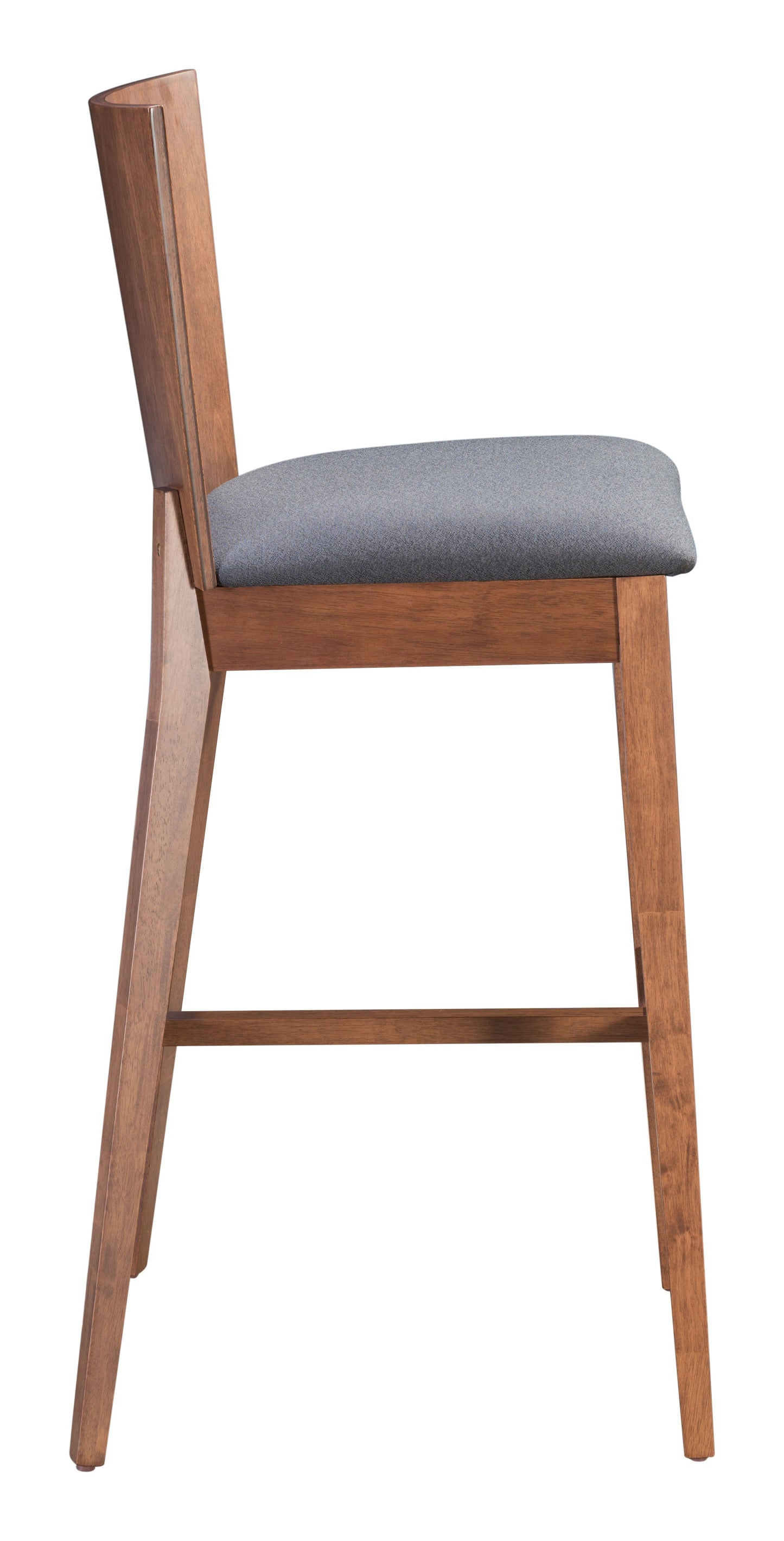Ambrose Barstool (Set of 2) Walnut & Gray
