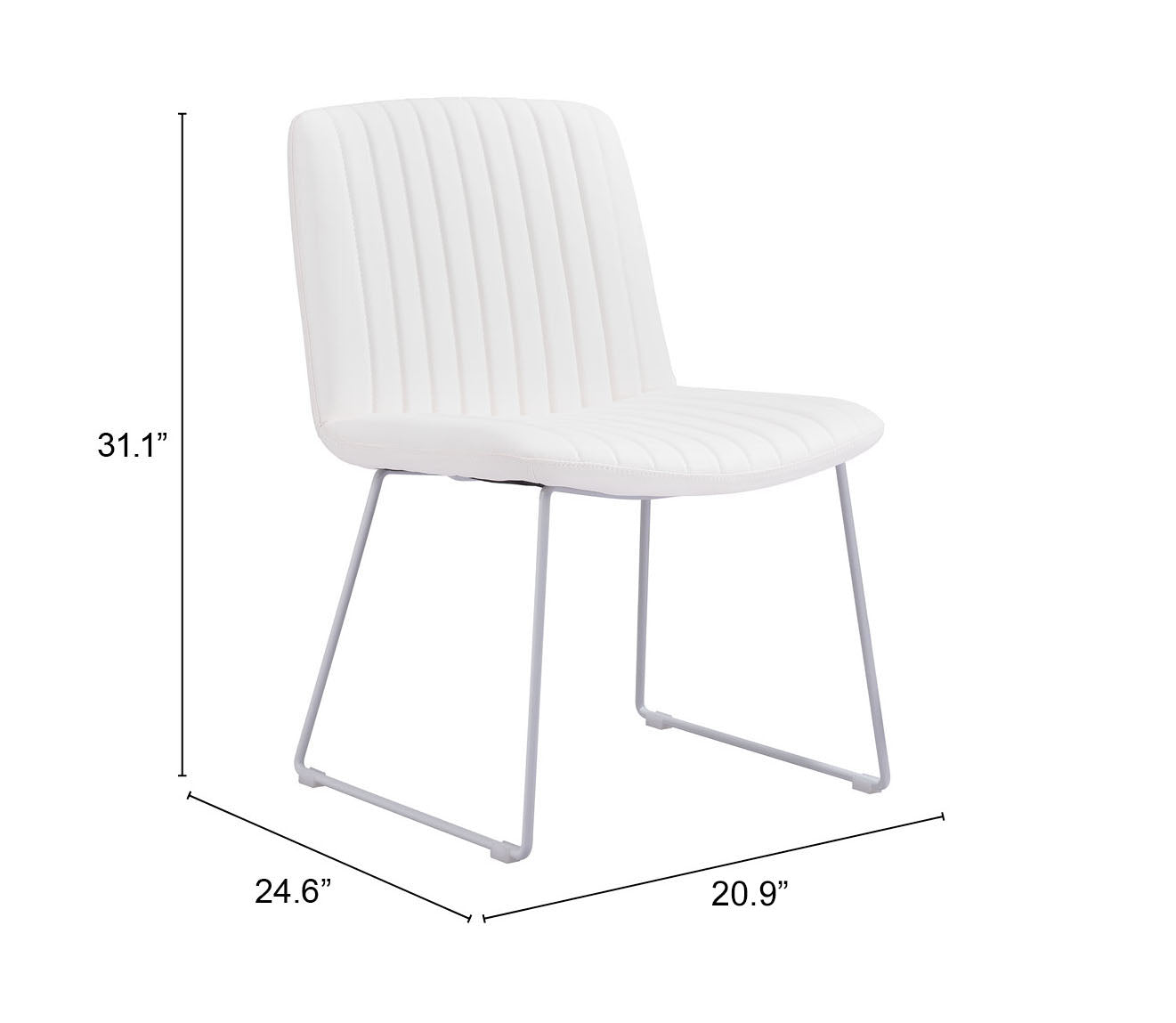 Joy Dining Chair (Set of 2) White