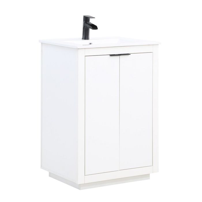 Manhattan Comfort Malverne 24" Bathroom Vanity Sink in White VS-2402-WH