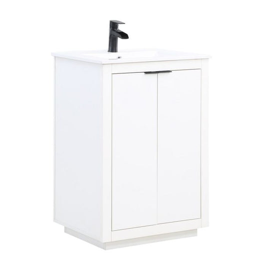 Manhattan Comfort Malverne 24" Bathroom Vanity Sink in White VS-2402-WH